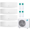 Daikin 4-Zone Wall Mounted Emura White Hyper Heat Ductless Mini-Split 36000 BTU Heat Pump Air Conditioner 9k + 9k + 12k + 18k - 20 SEER2 1