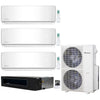 4-Zone Klimaire 20.8 SEER2 Multi Split Wall Mount Ducted Recesssed Air Conditioner Heat Pump System 12+12+12+24 1