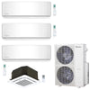 4-Zone Klimaire 21.1 SEER2 Multi Split Wall Mount Ceiling Cassette Air Conditioner Heat Pump System 12+12+12+18 1