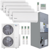 Klimaire 46,000 BTU 6-Zone Regular Heat Wall Mount - Air Handler Mini Split Heat Pump | 20.8 SEER2 | 9k + 9k + 9k + 9k  + 9k + 18k | R454B | KMIR