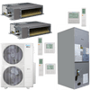 Klimaire 47,000 BTU 3-Zone Regular Heat Ducted Recessed Air Handler Mini Split Heat Pump | 20.4 SEER2 | 12k + 12k + 24k | R454B | KMIR