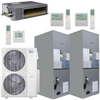 Klimaire 47,000 BTU 3-Zone Regular Heat Ducted Recessed Air Handler Mini Split Heat Pump | 20.4 SEER2 | 12k + 18k + 18k | R454B | KMIR