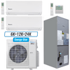 Klimaire 36,000 BTU 3-Zone Wall Mount - Air Handler Mini Split Heat Pump | 20.45 SEER2 | 6k + 12k + 24k | R454B