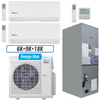Klimaire 36,000 BTU 3-Zone Wall Mount - Air Handler Mini Split Heat Pump | 20.45 SEER2 | 6k + 9k + 18k | R454B