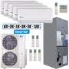 Klimaire 46,000 BTU 6-Zone Wall Mount - Air Handler Mini Split Heat Pump | 20.8 SEER2 | 6k + 9k + 9k + 9k + 9k + 18k | R454B