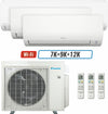 3 - Zone - 36,000 BTU 20 SEER2 Daikin MXM Series Wall Mounted Ductless Mini Split Heat Pump Air Conditioner System 7K + 9K + 12K - 230V | R32 | Wi-Fi Enabled