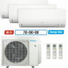 3 - Zone - 24,000 BTU 21 SEER2 Daikin MXM Series Wall Mounted Ductless Mini Split Heat Pump Air Conditioner System 7K + 9K + 9K - 230V | R32 | Wi-Fi Enabled