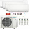 4 - Zone - 36,000 BTU 20 SEER2 Daikin MXM Series Wall Mounted Ductless Mini Split Heat Pump Air Conditioner System 7K + 9K + 9K + 18K - 230V | R32 | Wi-Fi Enabled