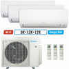 3 - Zone - 24,000 BTU 21 SEER2 Daikin MXM Series Wall Mounted Ductless Mini Split Heat Pump Air Conditioner System 9K + 12K + 12K - 230V | R32 | Wi-Fi Enabled