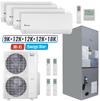 Klimaire 60,000 BTU 5-Zone Wall Mount - Air Handler Mini split Heat Pump | 20.7 SEER2 | 9k + 12k + 12k + 12k + 18k | R454B