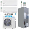 Klimaire 36,000 BTU 3-Zone Wall Mount - Air Handler Mini Split Heat Pump | 20.45 SEER2 | 9k + 12k + 18k | R454B