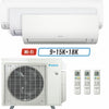 3 - Zone - 36,000 BTU 20 SEER2 Daikin MXM Series Wall Mounted Ductless Mini Split Heat Pump Air Conditioner System 9K + 15K + 18K - 230V | R32 | Wi-Fi Enabled