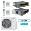 Klimaire 27,000 BTU 2-Zone Ceiling Ducted Mini Split Heat Pump | 20.4 SEER2 | 9k + 18k | R454B