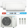 3 - Zone - 24,000 BTU 21 SEER2 Daikin MXM Series Wall Mounted Ductless Mini Split Heat Pump Air Conditioner System 9K + 9K + 12K - 230V | R32 | Wi-Fi Enabled