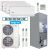 Klimaire 46,000 BTU 5-Zone Wall Mount - Air Handler Mini Split Heat Pump | 20.8 SEER2 | 9k + 9k + 9k + 9k + 24k | R454B
