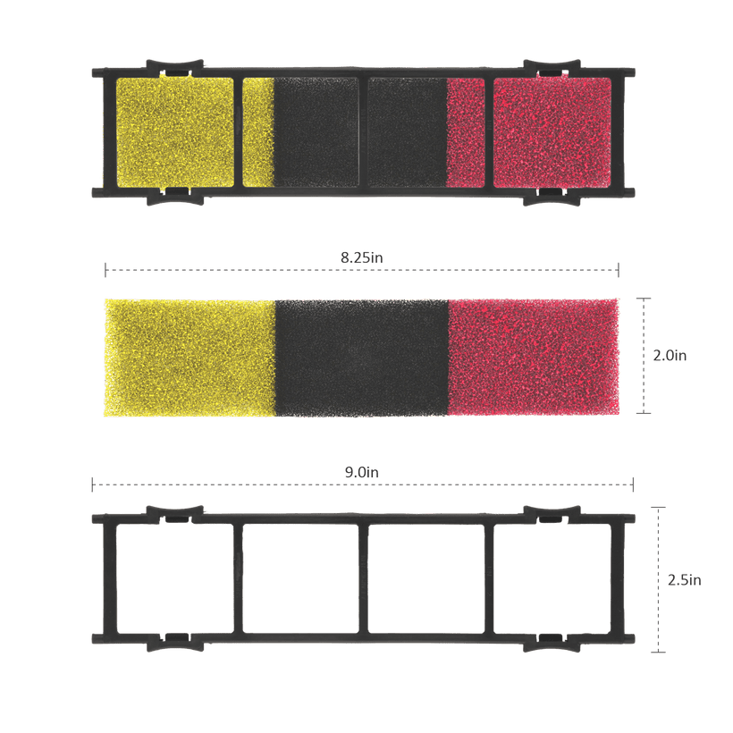 Vitamin C - Activated Carbon - Red Antiformaldehyde Ductless Mini Split Air Filter | Qty 2