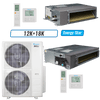 Klimaire 45,000 BTU 2-Zone Ducted Recessed Mini Split Heat Pump | 20.4 SEER2 | 12k + 18k | R454B