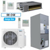 Klimaire 27,000 BTU 2-Zone Ceiling Ducted Air Handler Mini Split Heat Pump | 20.4 SEER2 | 9k + 24k | R454B