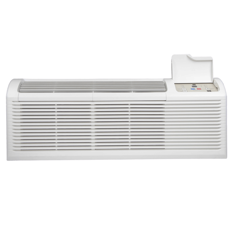 Distinctions PTAC 9,000 BTU Air Conditioner Heat Pump DHP093J35BA with 3.5 KW Heater 20 Amp Plug