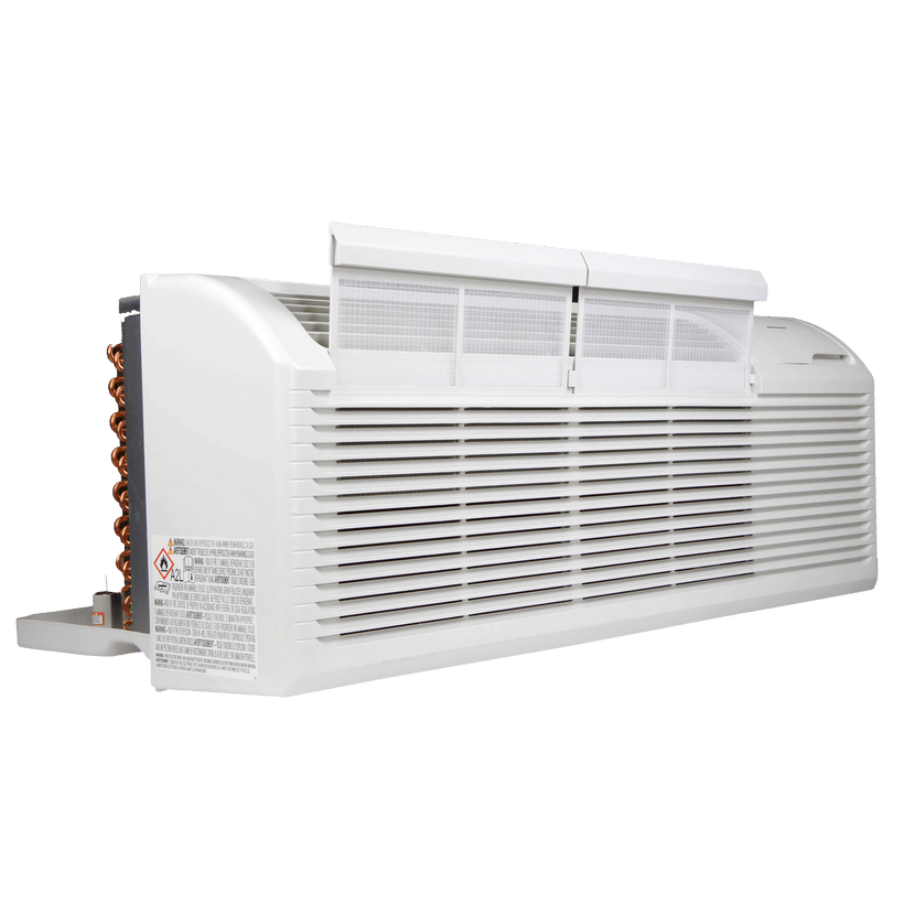 Distinctions PTAC 12,000 BTU Air Conditioner Heat Pump DHP123J35BA with 3.5 KW Heater 20 Amp Plug