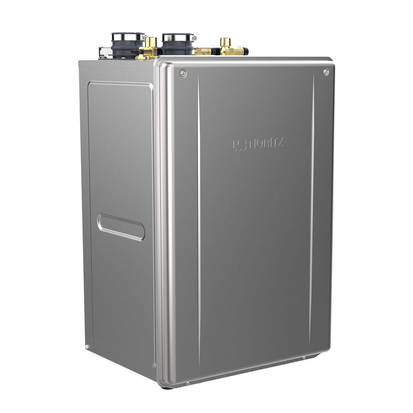 Noritz EZ98DV-NG 50 Gallon Residential Condensing Water Heater Max 180,000 BTU 9.8 GPM 120V with Isolation Valve Kit