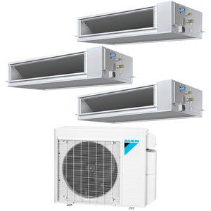 Daikin 3-Zone Concealed Ducted Mini-Split 24000 BTU Heat Pump Air Conditioner 9k + 9k + 12k - 14.9 SEER2 1