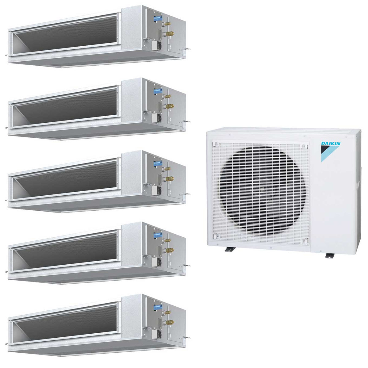 Daikin 5-Zone Concealed Ducted Mini-Split 48000 BTU Heat Pump Air Cond ...