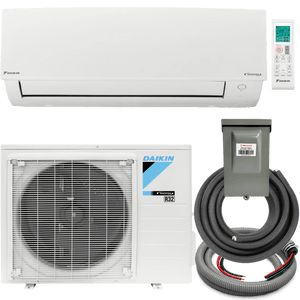 9,000 BTU 18 SEER2 Daikin Entra Series Wall Mounted Single Zone Ductless Mini Split Heat Pump Air Conditioner with Accessories
