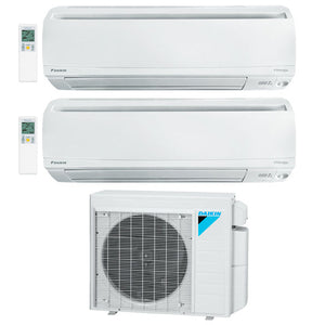 Daikin 2-Zone Wall Mounted Ductless Mini-Split 36000 BTU Heat Pump Air Conditioner 18k + 24k - 18.1 SEER2 1