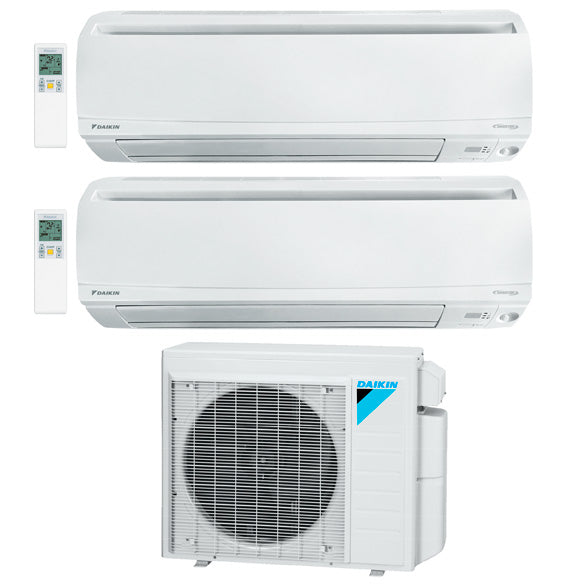Daikin 2-Zone Wall Mounted Ductless Mini-Split 36000 BTU Heat Pump Air Conditioner 18k + 24k - 18.1 SEER2