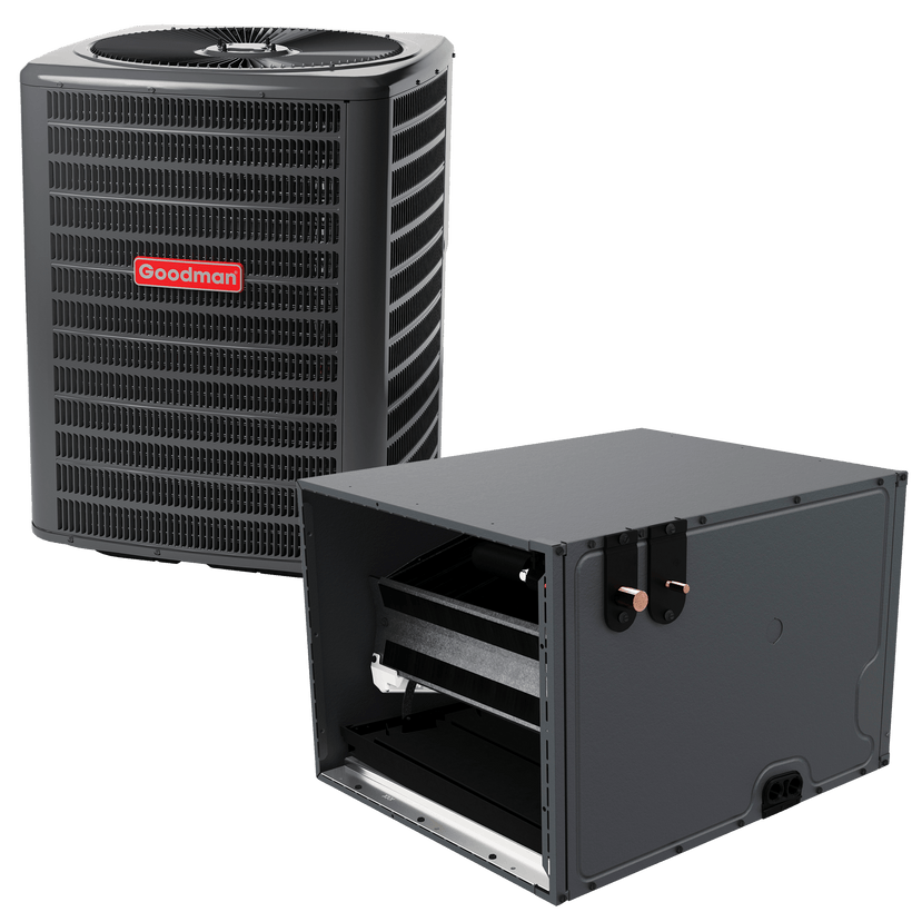 4 Ton 13.8 SEER2 R-32 Goodman Horizontal Coil + Air Conditioner 24.5