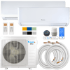 Klimaire DIY 27,000 BTU 2-Zone Regular Heat Wall Mounted Mini Split Heat Pump | 24 SEER2 | 12k + 18k | R454B | KMIP