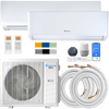 Klimaire DIY 36,000 BTU 2-Zone Regular Heat Wall Mounted Mini Split Heat Pump | 22.5 SEER2 | 12k + 18k | R454B | KMIP