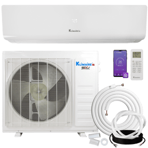 Klimaire 24,000 Btu 17 SEER2 Wall Mounted Single Zone Ductless Mini-Split Heat Pump Air conditioner with 16 Ft. Kit | 230V | R32