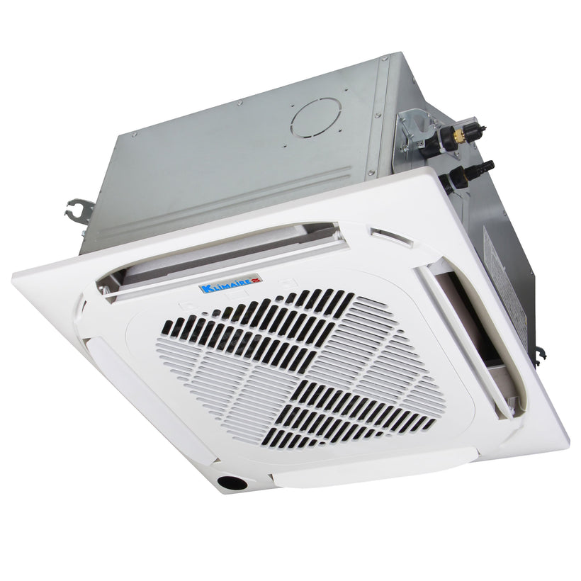 Klimaire 27,000 BTU 3-Zone Regular Heat Ceiling Cassette Mini Split Heat Pump | 23 SEER2 | 9k + 9k + 9k | R454B | KMIR