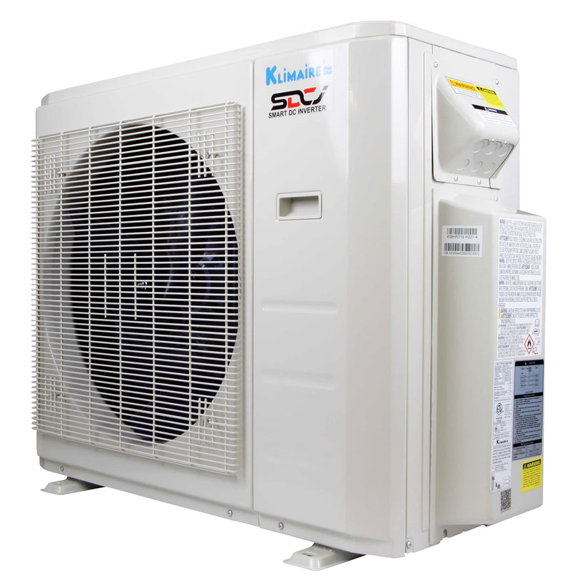 Klimaire 19,000 BTU 3-Zone Hyper Heat Ceiling Cassette Mini Split Heat Pump | 23 SEER2 | 9k + 12k + 12k | R454B | KMHR