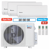 Klimaire 19,000 BTU 3-Zone Hyper Heat Wall Mounted Mini Split Heat Pump | 21 SEER2 | 6k + 9k + 9k | R454B