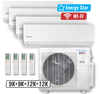 Klimaire 27,000 BTU 4-Zone Hyper Heat Wall Mounted Mini Split Heat Pump | 21 SEER2 | 9k + 9k + 12k + 12k  | R454B | KMHR