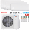 Klimaire 27,000 BTU 4-Zone Hyper Heat Wall Mounted Mini Split Heat Pump | 21 SEER2 | 6k + 9k + 9k + 9k  | R454B
