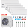 Klimaire 36,000 BTU 5-Zone Hyper Heat Wall Mounted Mini Split Heat Pump | 21.3 SEER2 | 6k + 6k + 6k + 6k  +12k  | R454B