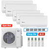 Klimaire 36,000 BTU 5-Zone Hyper Heat Wall Mounted Mini Split Heat Pump | 21.3 SEER2 | 6k + 6k + 6k + 9k  +9k  | R454B