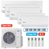 Klimaire 36,000 BTU 5-Zone Hyper Heat Wall Mounted Mini Split Heat Pump | 21.3 SEER2 | 6k + 6k + 9k + 9k  +18k  | R454B