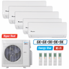 Klimaire 36,000 BTU 5-Zone Hyper Heat Wall Mounted Mini Split Heat Pump | 21.3 SEER2 | 6k + 6k + 9k + 9k  +9k  | R454B