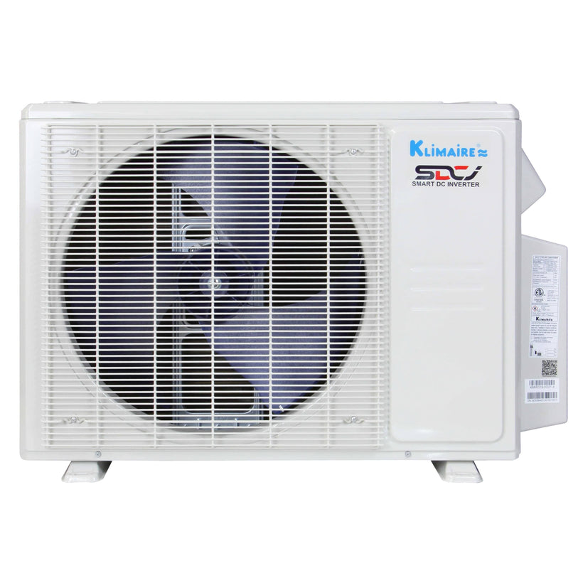 Klimaire 18,000 BTU 2-Zone Regular Heat Wall Mounted Mini Split Heat Pump | 23 SEER2 | 9k + 9k | R454B | KMIR