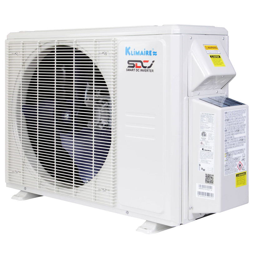 Klimaire 18,000 BTU 2-Zone Regular Heat Wall Mounted Mini Split Heat Pump | 23 SEER2 | 9k + 9k | R454B | KMIR