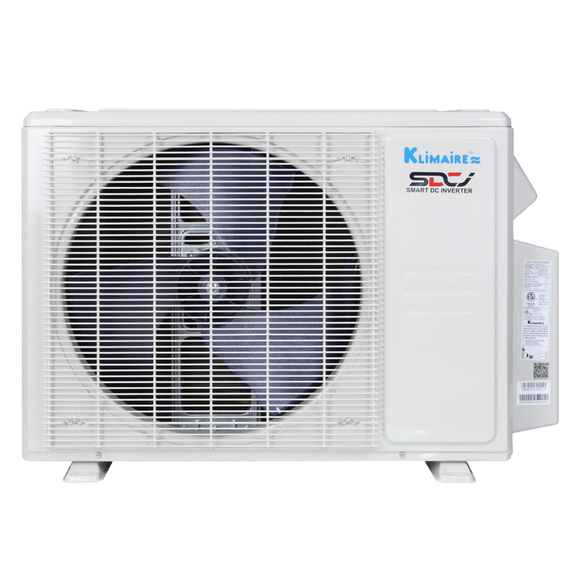Klimaire 18,000 BTU 2-Zone Regular Heat Ceiling Cassette Mini Split Heat Pump | 23 SEER2 | 12k + 12k | R454B | KMIR