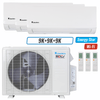 Klimaire 19,000 BTU 3-Zone Hyper Heat Wall Mounted Mini Split Heat Pump | 21 SEER2 | 9k + 9k + 9k | R454B