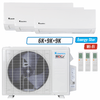 Klimaire 18,000 BTU 3-Zone Wall Mounted Mini Split Heat Pump | 23 SEER2 | 6k + 9k + 9k | R454B