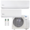 Klimaire 26,000 BTU 2-Zone Regular Heat Wall Mounted Mini Split Heat Pump | 23 SEER2 | 6k + 18k | R454B | KMIR 1