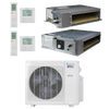 Klimaire 27,000 BTU 2-Zone Regular Heat Ceiling Ducted Mini Split Heat Pump | 20.4 SEER2 | 9k + 24k | R454B | KMIR